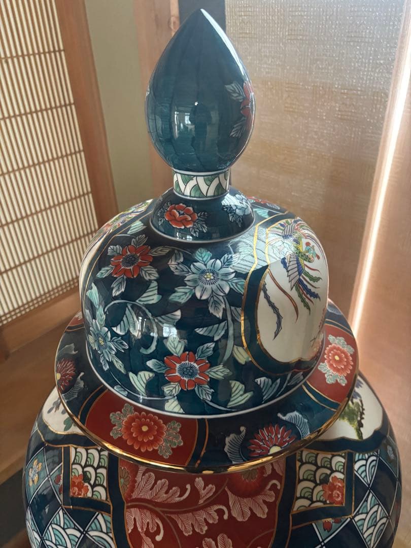 金龍窯　博山作　飾壷　伝統工芸美術