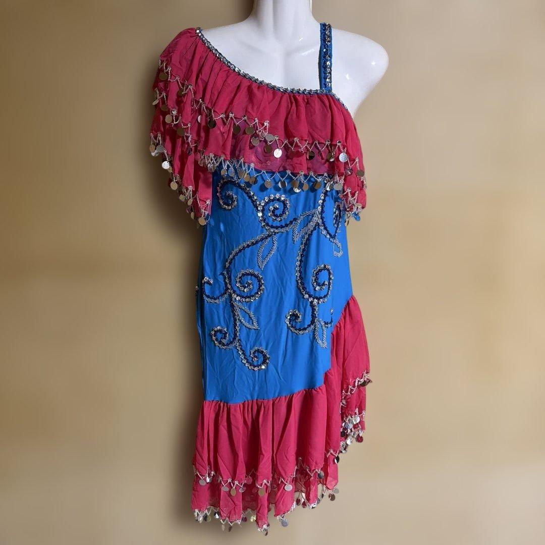 ベリーダンス用セットアップ ピンクと青