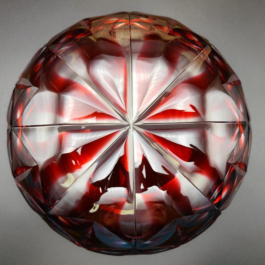 定価36万3千円☆薩摩切子 大皿 薩摩ガラス工芸（切子、江戸切子、薩摩切子）