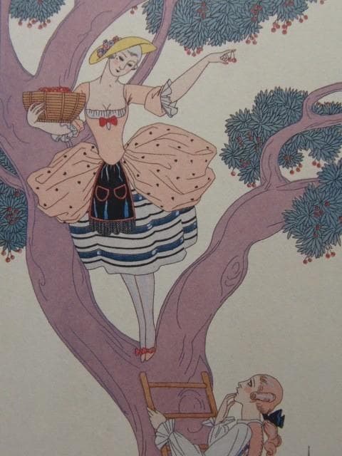 ジョルジュ・バルビエ、希少画集画・特殊紙、新品高級額装付、状態良好