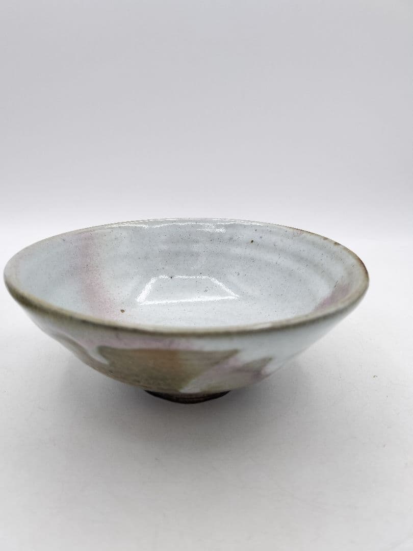 c874 数茶碗 平　萩焼 三彩 12客 清雅窯 木箱 茶道具 古物