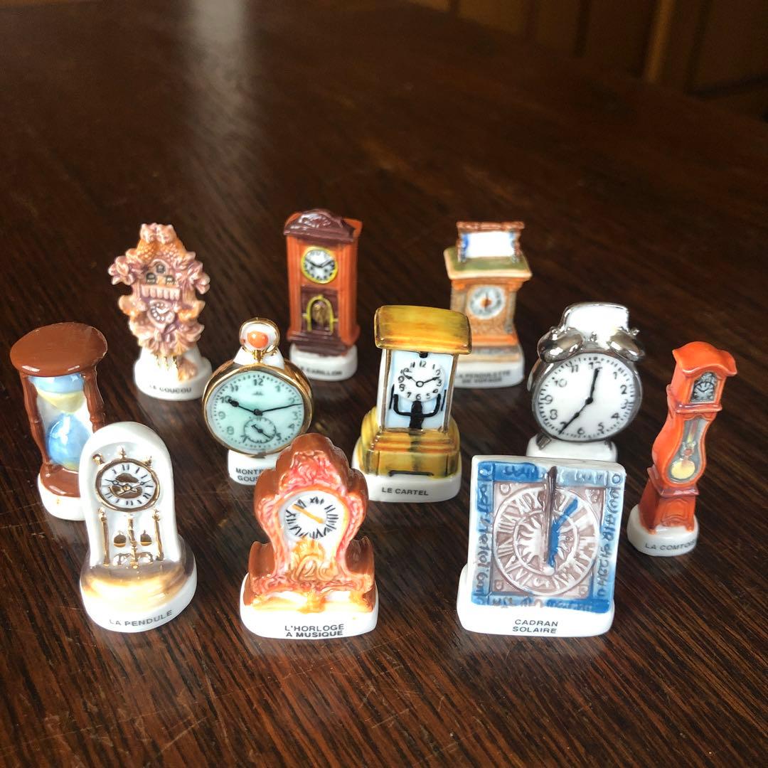フェーヴ　アンティーク風時計ミニチュアコレクション　11個