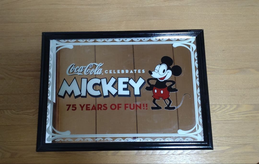 ミッキーマウス　コカ・コーラパブミラー