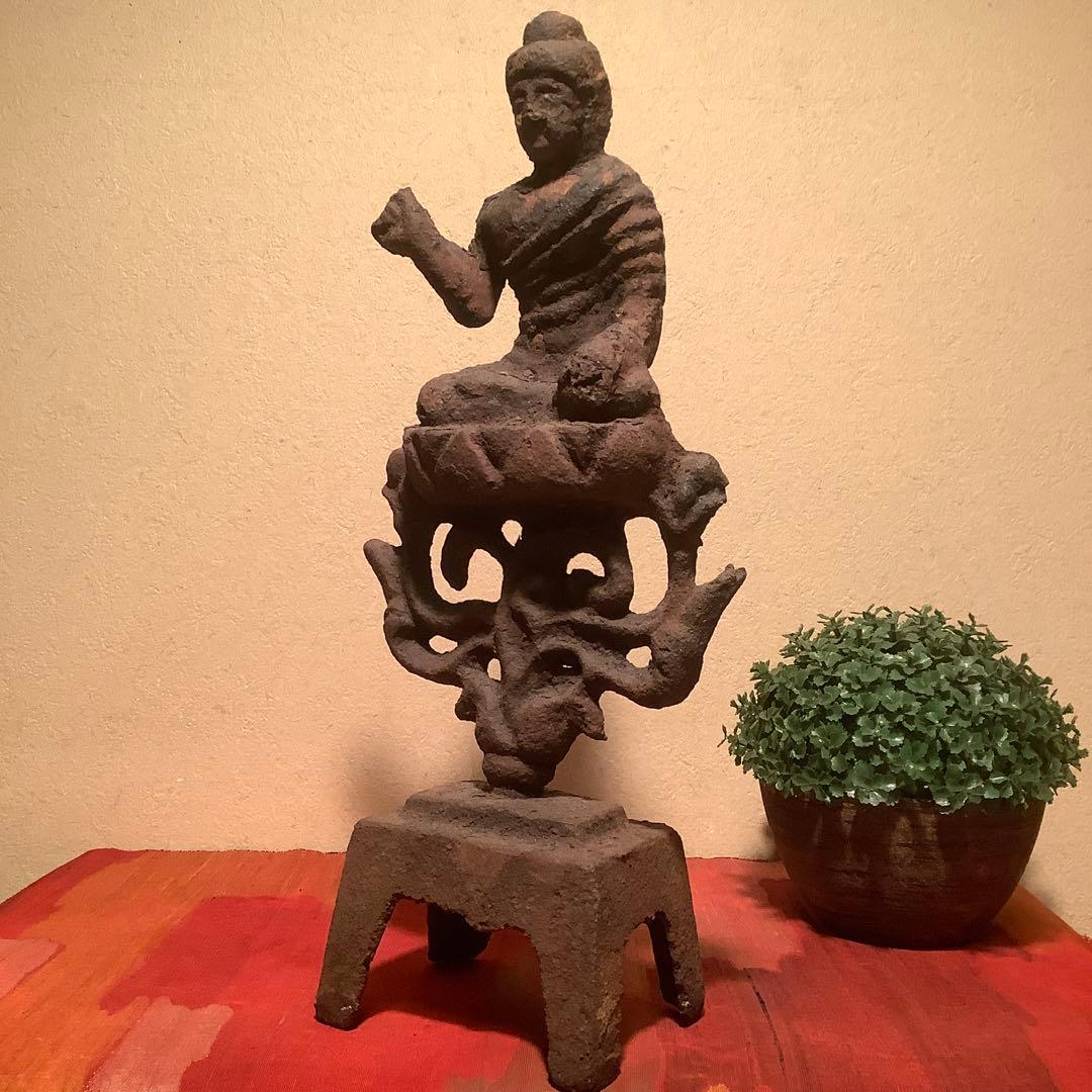 朝鮮・高麗仏「釋迦摩尼像古鉄仏」朝鮮三国・高句麗・百済・新羅・古鉄発掘仏