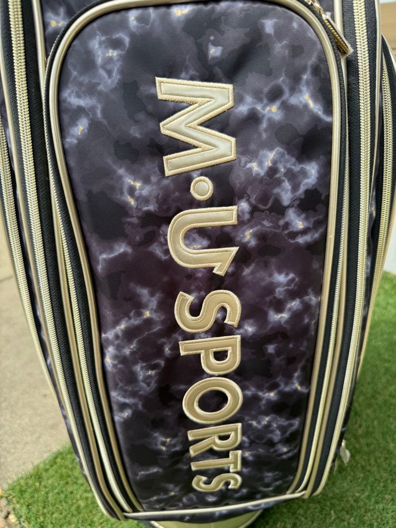 中古 2022 ＭＵスポーツ キャディバッグ 大理石柄 ミエコウエサコ