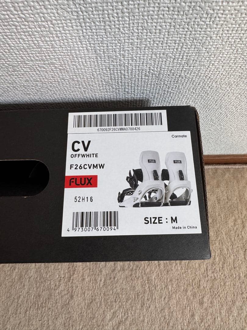 FLUX フラックス CV ビンディング Mサイズ オフホワイト