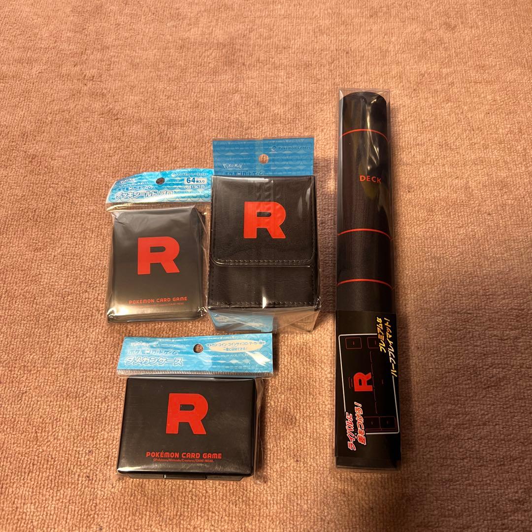 ポケモンカード ロケット団 デッキケース デッキシールド プレイマット セット