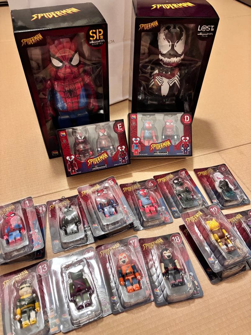 ベアブリック　一番くじ　スパイダーマン ハッピーくじ　ヴェノム