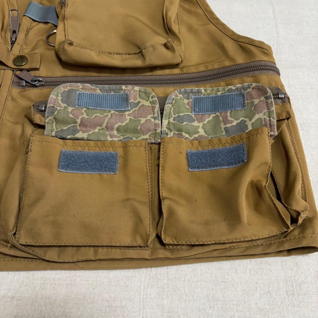 FOX FIRE 旧ロゴ　 フィッシングベスト 迷彩ポケット付き　Lサイズ