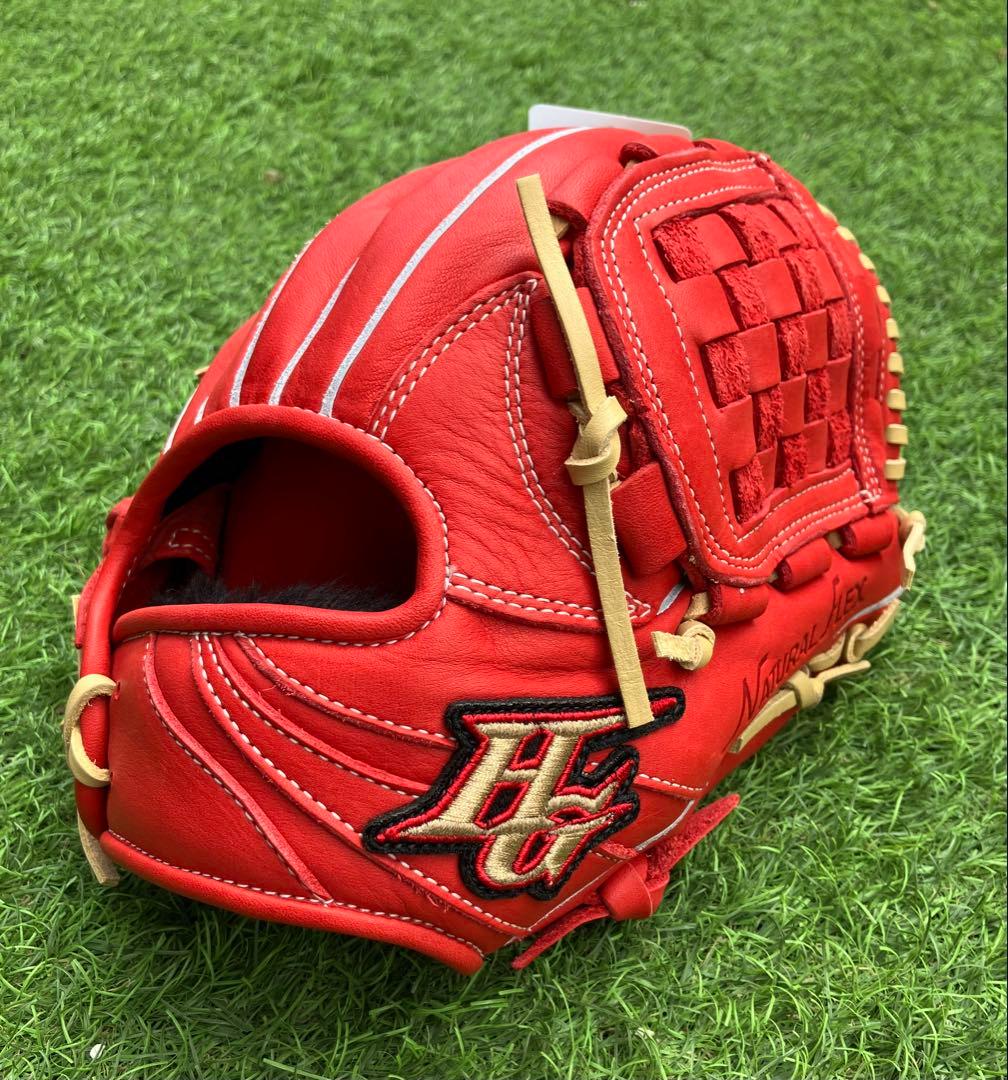 Hi-Gold ナチュラルフィール 少年軟式グローブ レッド