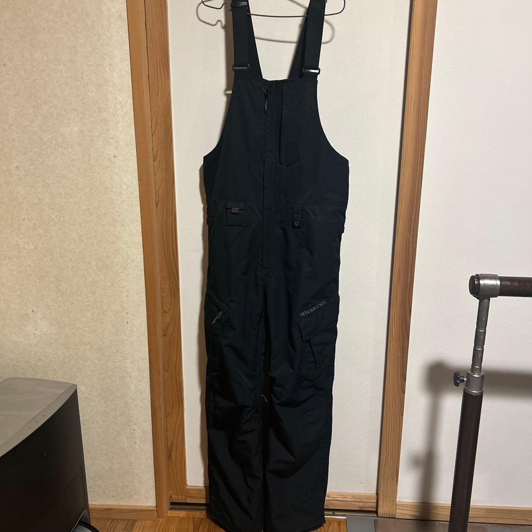 686 スノーボードウェア　ビブパンツ　サイズＬ ブラック　メンズ