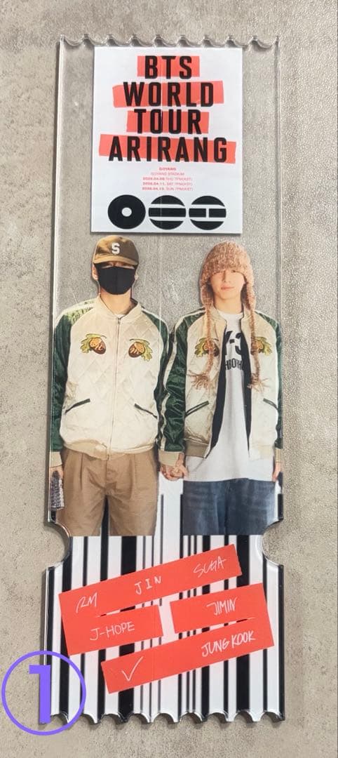 グテ、テテ、グクアクリルチケット