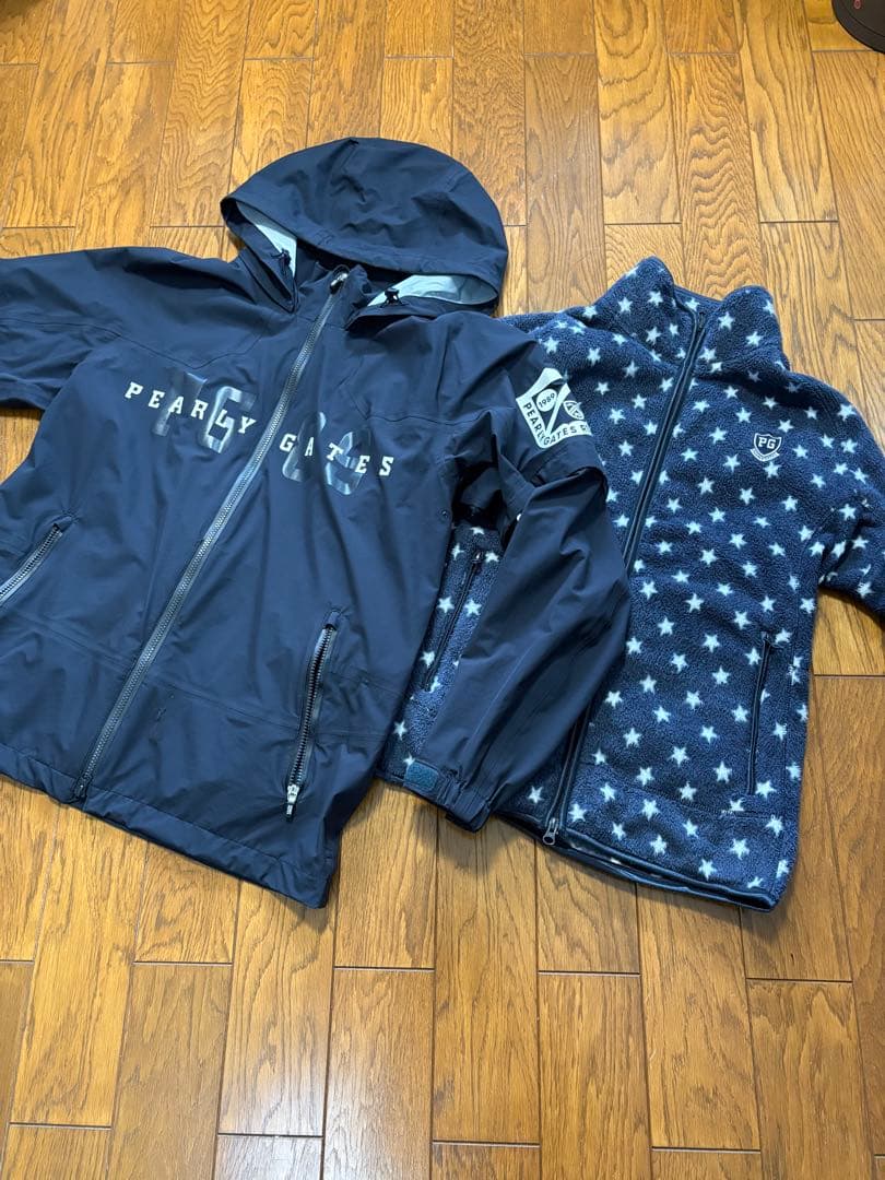 高級！パーリーゲイツ ゴルフジャケット フリースインナー付パーカー サイズ6