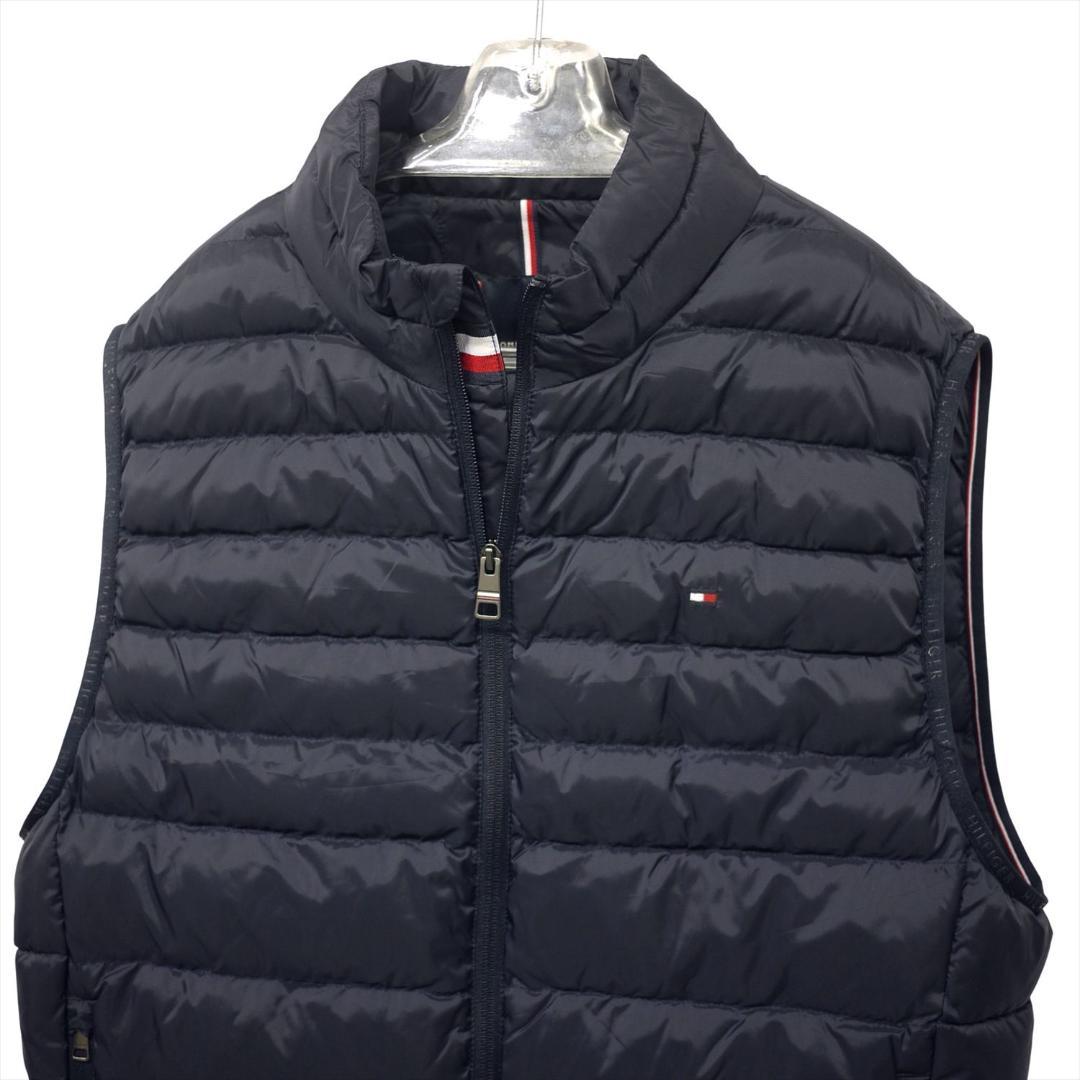新品 トミーヒルフィガー THPROTECT 軽量 耐水 中綿 ベスト M 紺