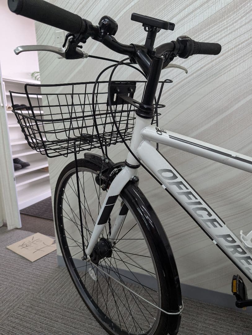 シティサイクル ホワイト 前面バスケット付き✴️茨城県水戸市姫子