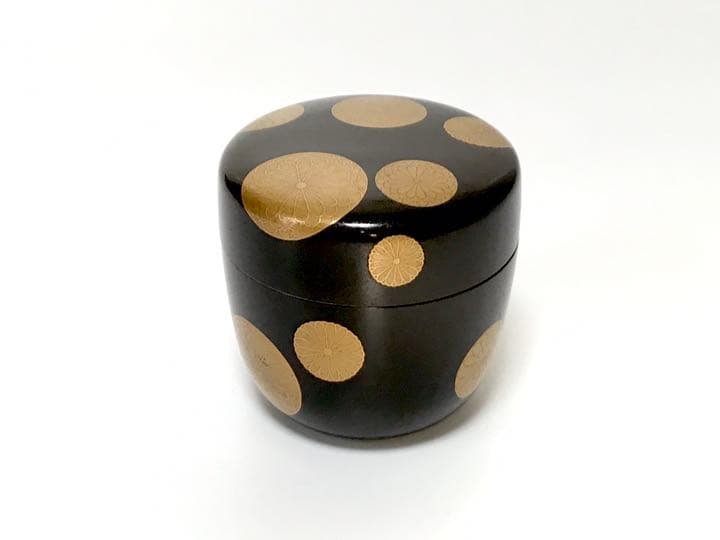 骨董　菊　秋草図　蒔絵　高台寺蒔絵　棗　江戸時代初期