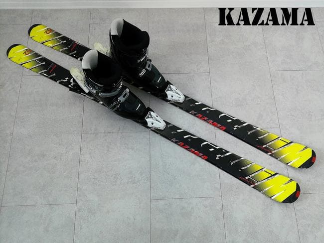 KAZAMA カザマ スキー3点セット 152cm スキーブーツ25cm 大人用