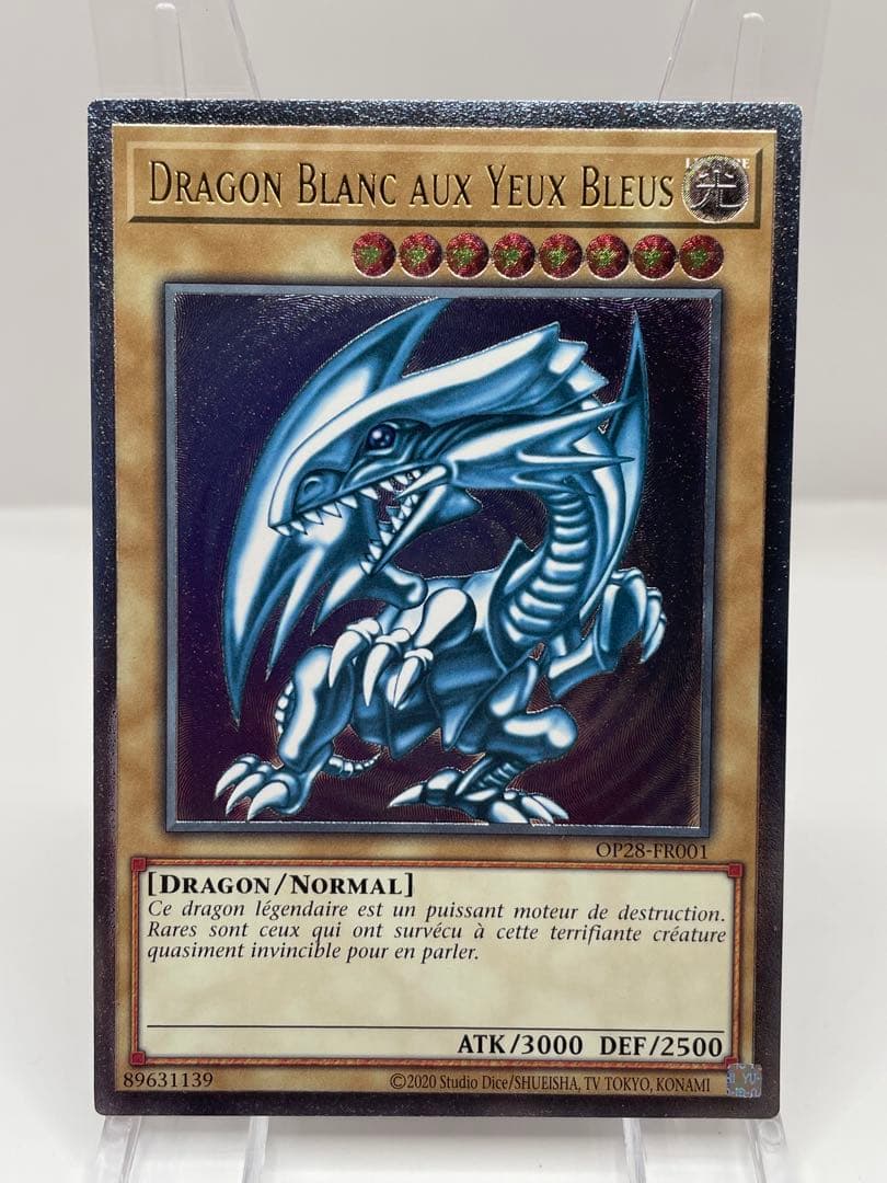 希少 フランス語 青眼の白龍 レリーフ 遊戯王 OTS