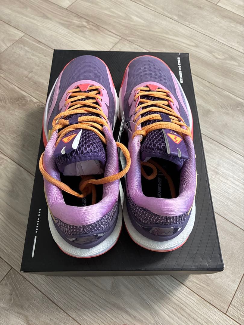バスケットボールシューズ 紫/オレンジ US 9.5