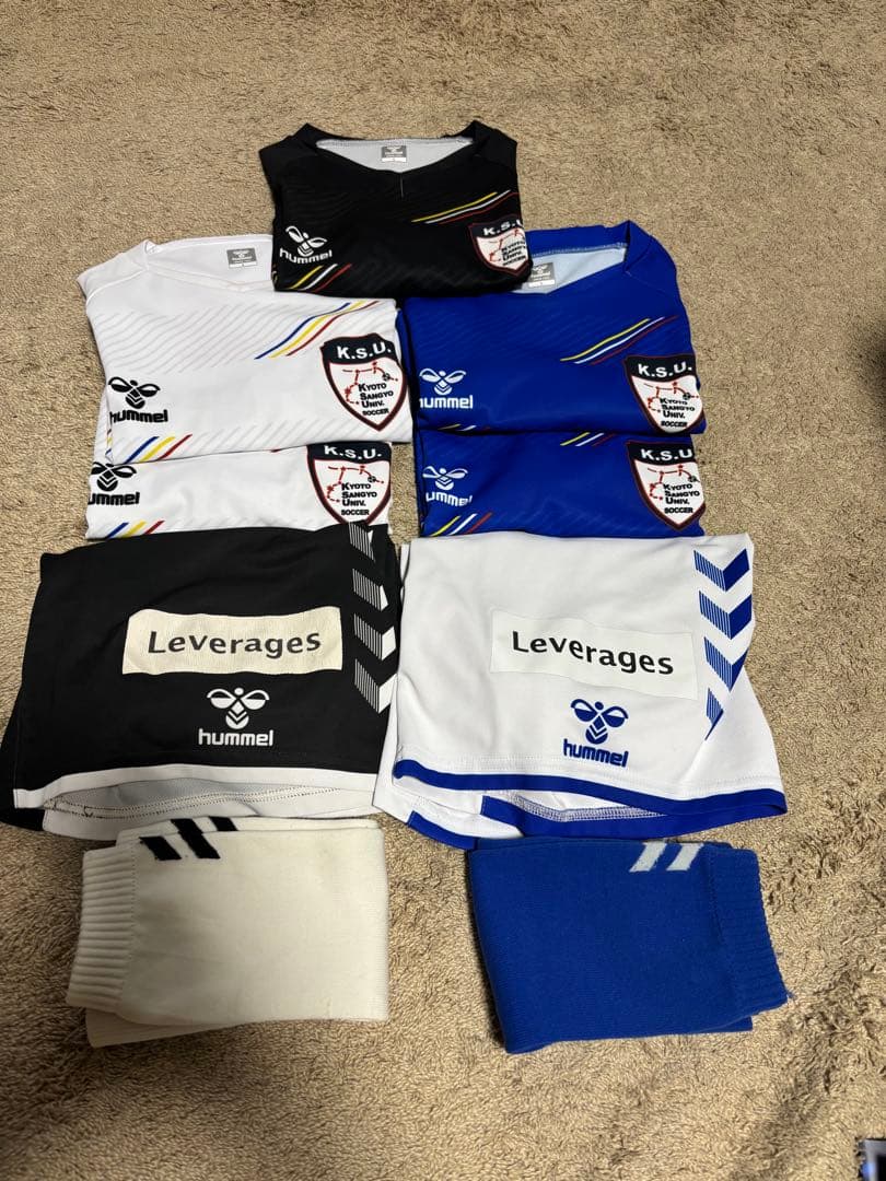 京都産業大学サッカー部2023年ユニフォームセットhummel サッカーウェア