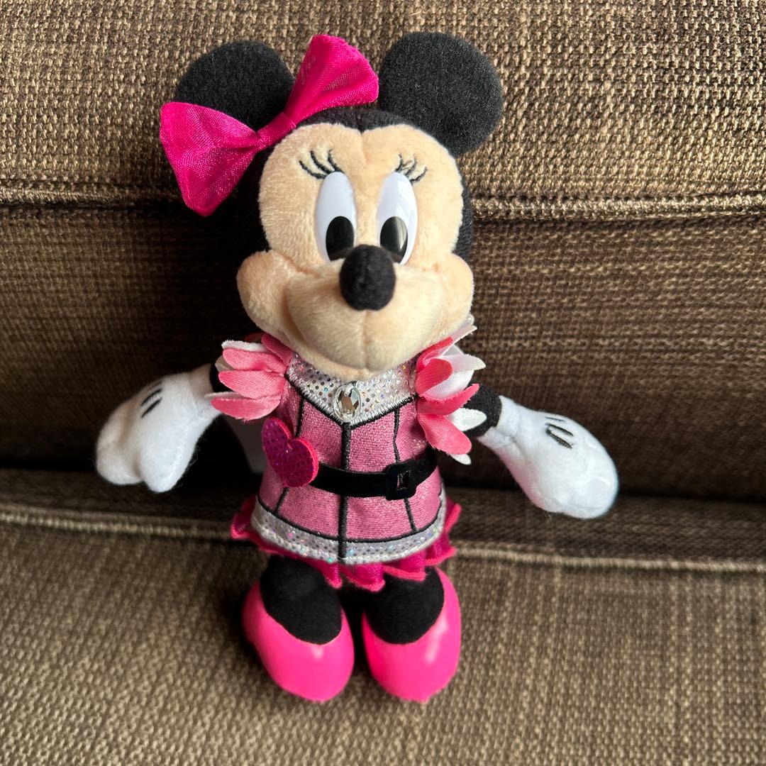 最終　ディズニー　ぬいぐるみ　バッジ　ミニー　クラブマウスビート　タグ付き