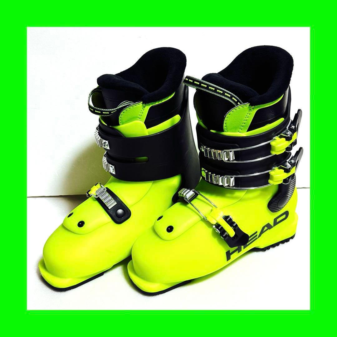 美品24-24.5cm スキーブーツイエロージュニアキッズ子供初心者285mm