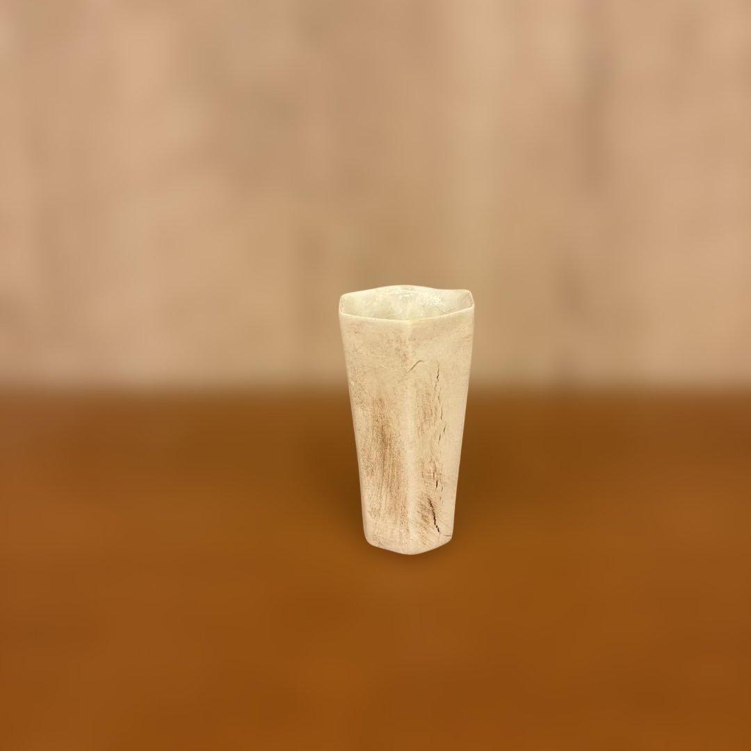 内田鋼一氏作 六角盃(中、ガラス釉)