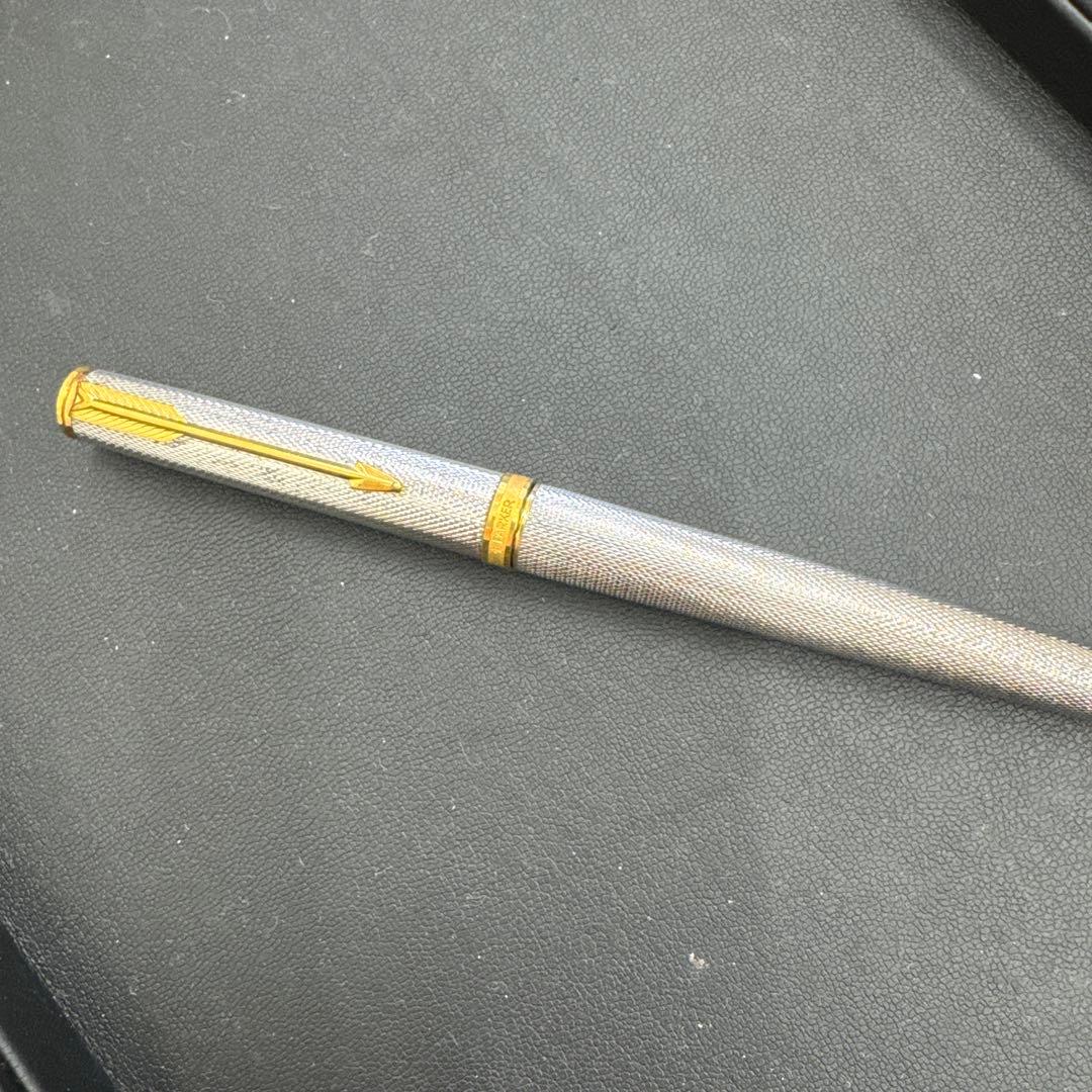 Parker 万年筆 シルバー ゴールドクリップ　ペン先18K