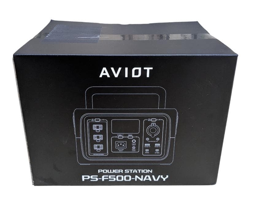 出力500W（1000W）AVIOT PS-F500-NAVY ポータブル電源