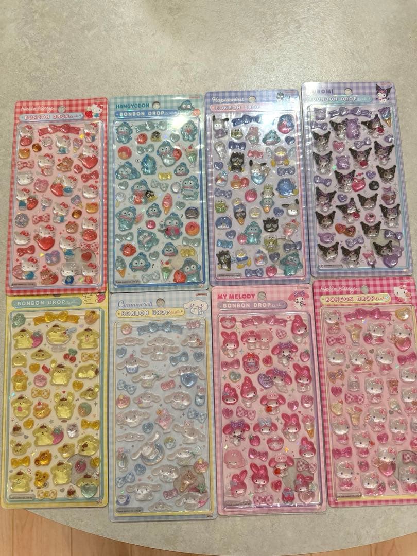 【新品・正規品】ボンボンドロップシール サンリオ 第二弾8種