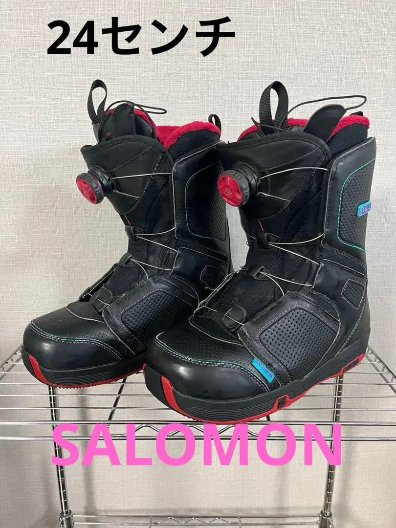 SALOMON スノーボードブーツ 女性用 ブラック/ピンク