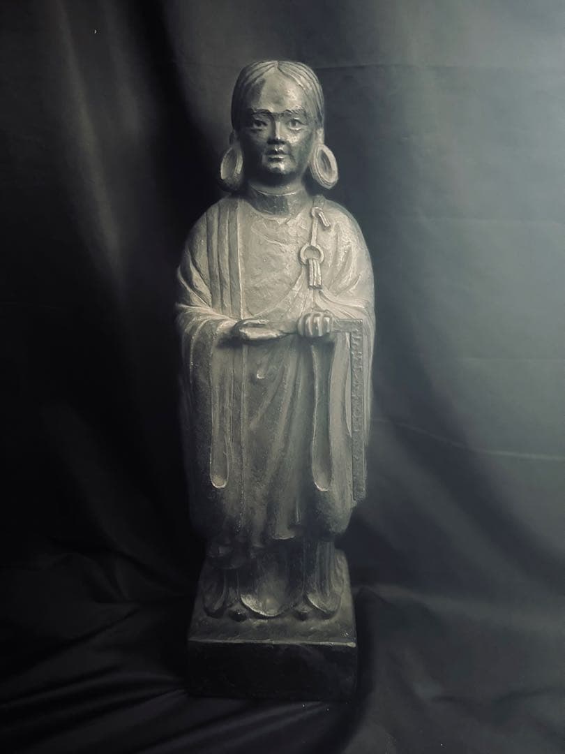 聖徳太子 銅製 像 高さ53cm 板坂辰治氏作/アンティーク