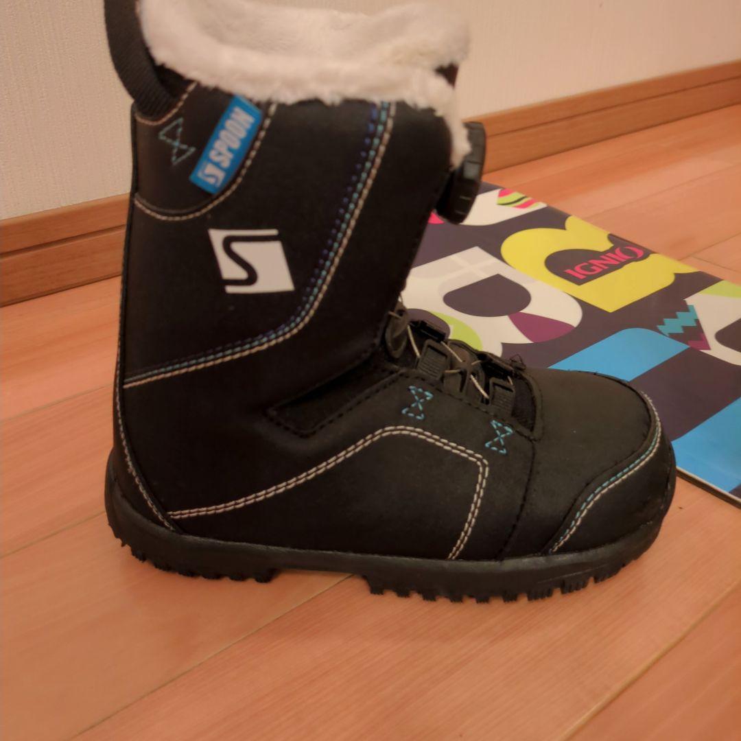 キッズスノーボード 120cm 　21cm　BOAブーツ　ワックス施工済
