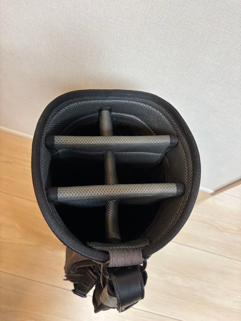 オークリーキャディバッグ9.5型 47インチ対応 ダークグレー5分割 7ポケット