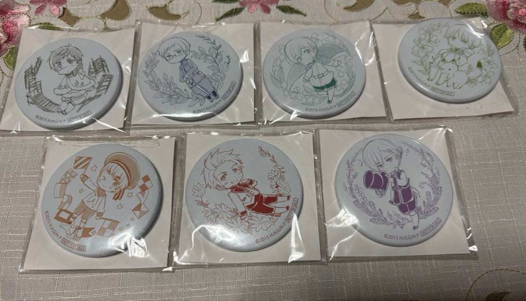 ヘタリア　フェア特典　缶バッジ　7個　北欧　アニメイト