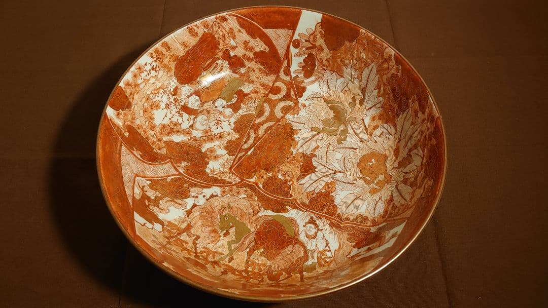 古九谷　九谷焼　赤絵　飯田屋　宮本窯　龍の図　旭山　浅井一毫　１客