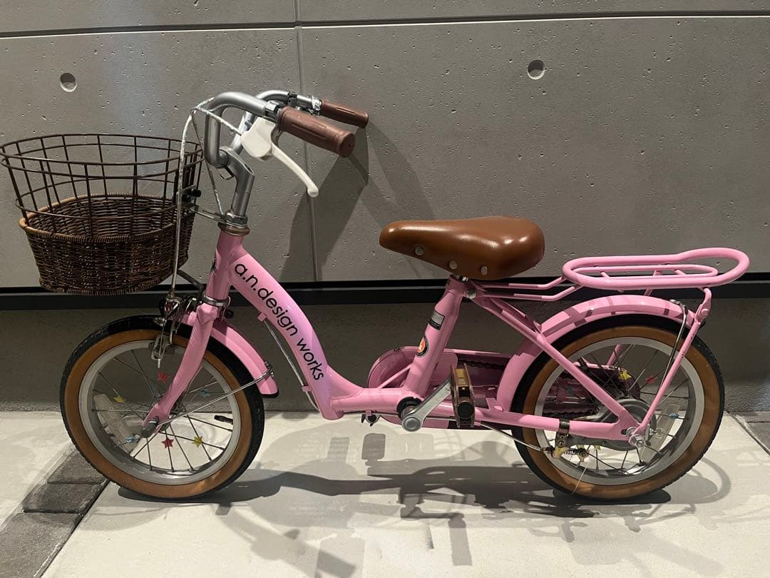 (引き取り限定)ai design WORKS 子供用自転車 ピンク色14インチ