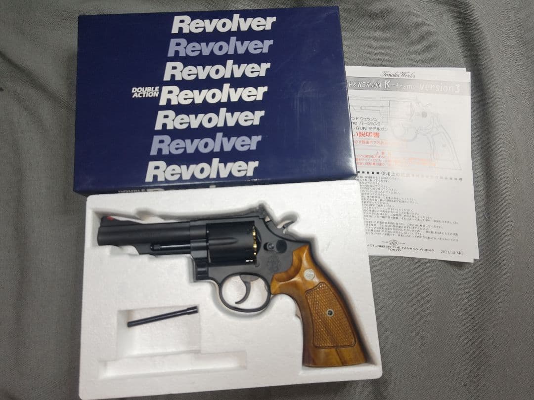 タナカ　樹脂製モデルガン　M19 4インチ　ver.3 木製グリップ　次元大介