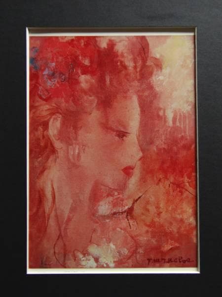 鶴岡義雄、パリジェンヌ、希少限定大判画集画、新品高級額装付