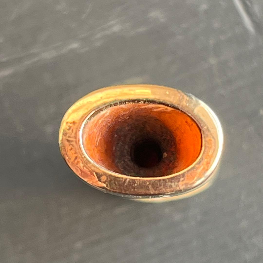 14金 パイプ 吸い口 マウスピース レザーケース付き 喫煙具 タバコ 骨董