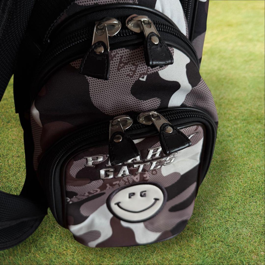 パーリーゲイツ　キャディバッグ　迷彩　カモ柄　ショルダー式　スタンド式　軽量