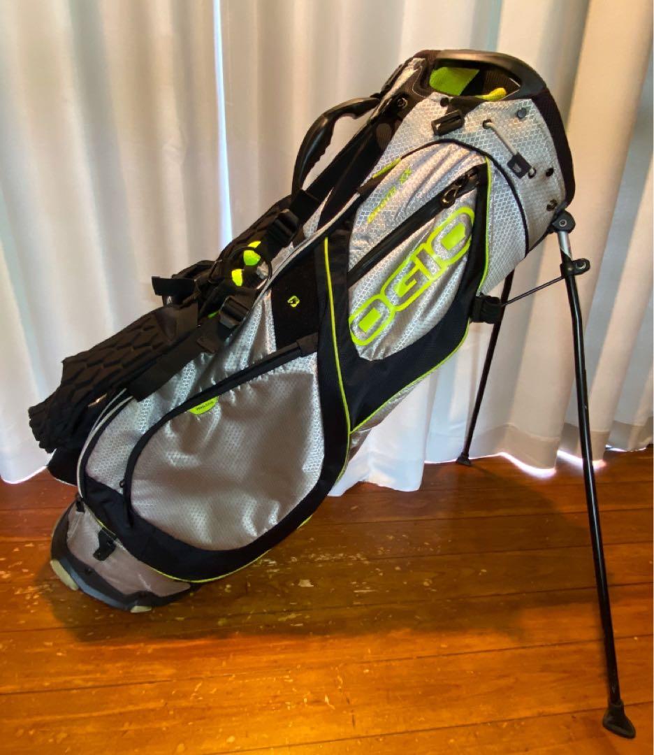 OGIO キャディバッグ シルバー/ ライトグリーン14分割