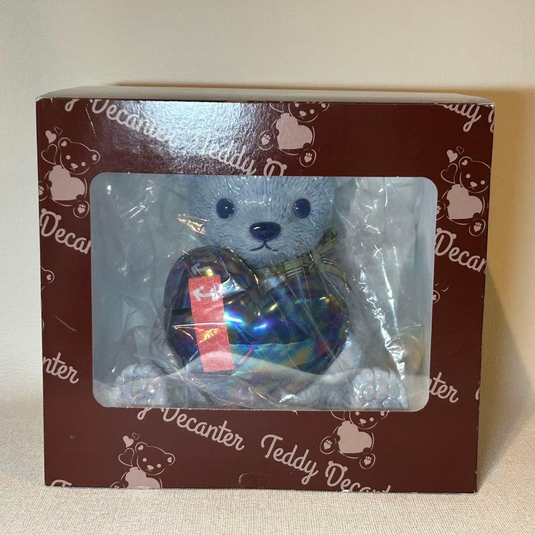 テディ デキャンタ【Ayame】ブランデー 飾り ボトル ブルー 箱付き 未開封
