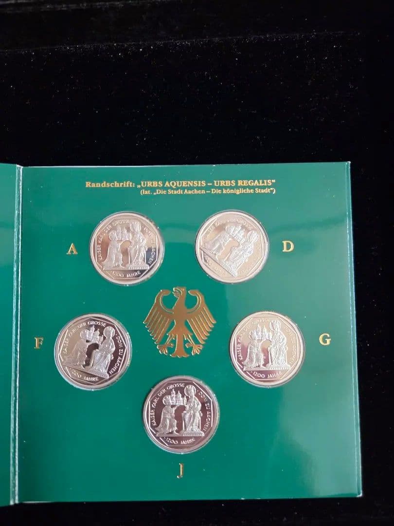 (プルーフメダルセット)ドイツ　記念10マルク銀貨　5枚セット　2000